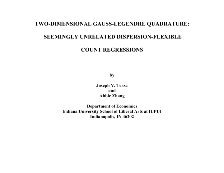 two dimensional gauss legendre quadrature seemingly