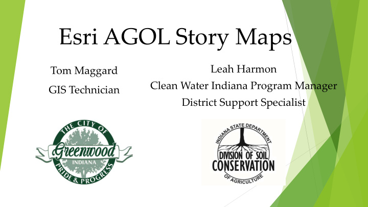 esri agol story maps