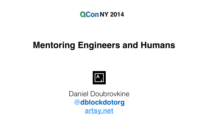 mentoring engineers and humans