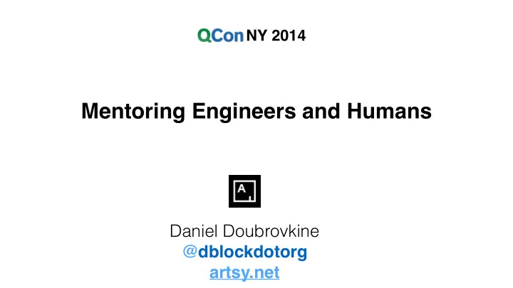 mentoring engineers and humans