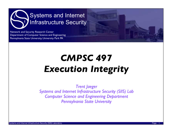 cmpsc 497 execution integrity