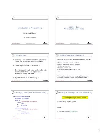 1  Keeping the history of the session  Whats a command object?  7  8  The history list: A