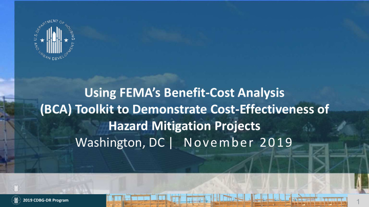 using fema s benefit cost analysis bca toolkit to