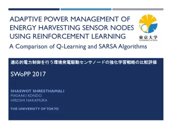 USING REINFORCEMENT LEARNING  A Comparison of Q-Learning and SARSA Algorithms