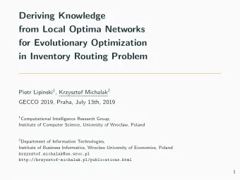 Deriving Knowledge  from Local Optima Networks  for Evolutionary Optimization  in Inventory Routing
