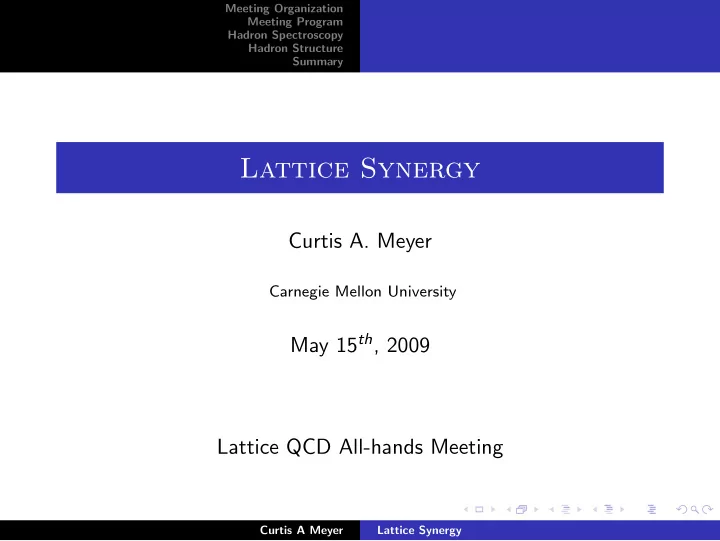 lattice synergy