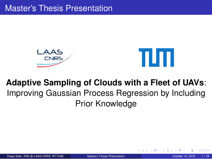 master s thesis presentation adaptive sampling of clouds