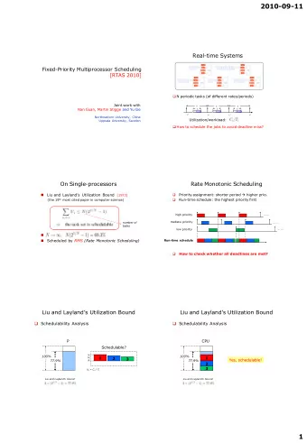 2010-09-11  Real-time Systems  Fixed-Priority Multiprocessor Scheduling  [RTAS 2010]  N periodic