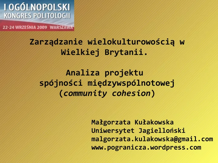 zarz dzanie wielokulturowo ci w wielkiej brytanii analiza