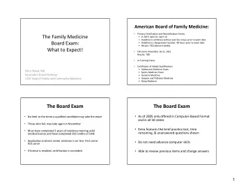 The Family Medicine   In 2015: April 10- April 16   Deadline to withdraw without seat fee 5