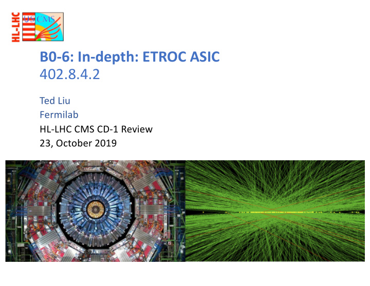 b0 6 in depth etroc asic 402 8 4 2