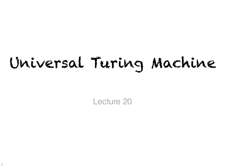universal turing machine