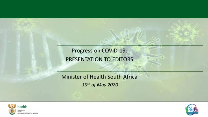 presentation to editors