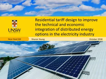 the technical and economic  integration of distributed energy  options in the electricity industry