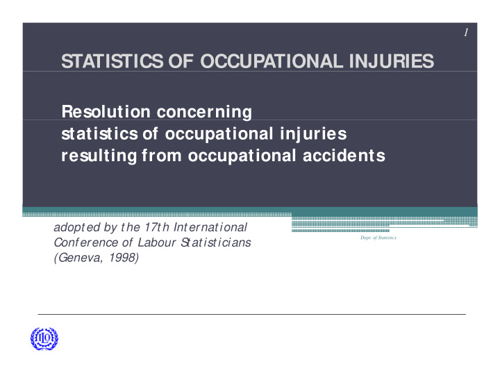 statistics of occupational injuries