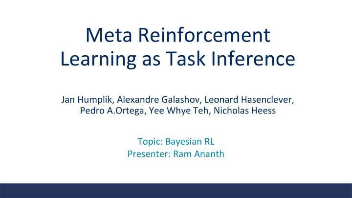 meta reinforcement learning as task inference