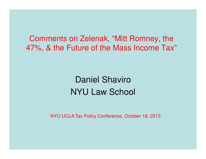daniel shaviro nyu law school