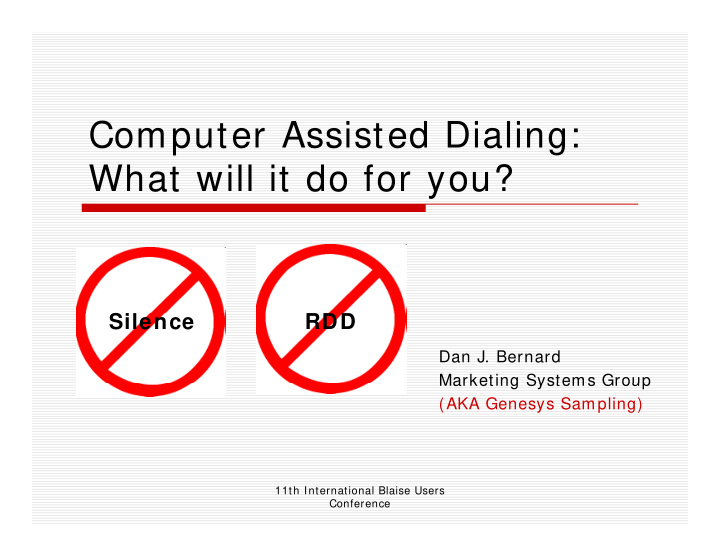 computer assisted dialing what will it do for you what