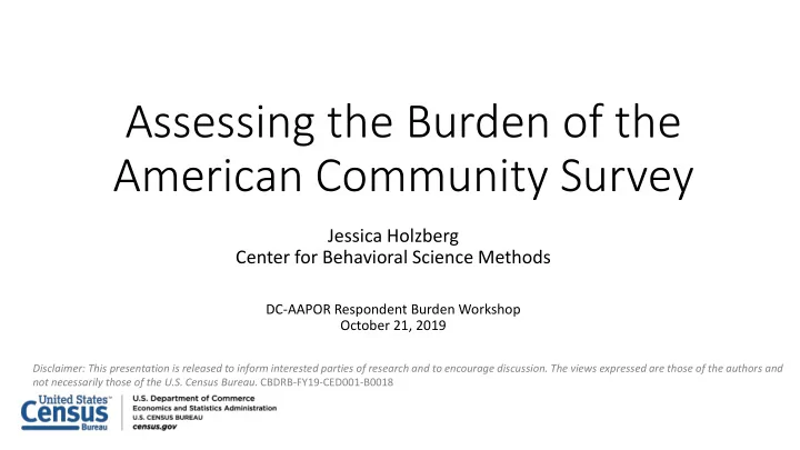 american community survey
