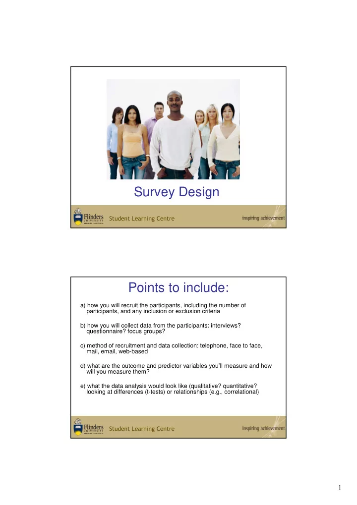 survey design