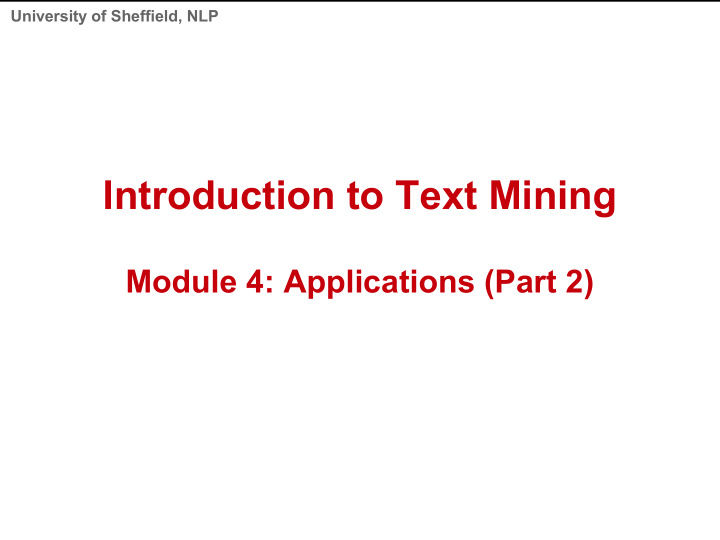 introduction to text mining