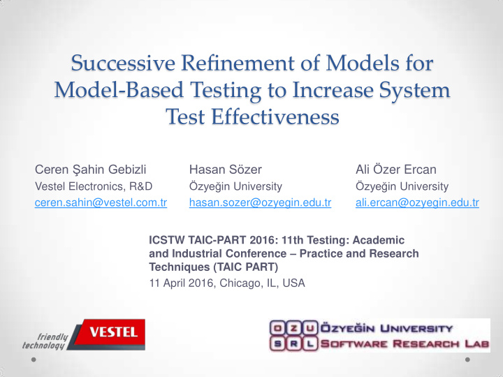 model based testing to increase system