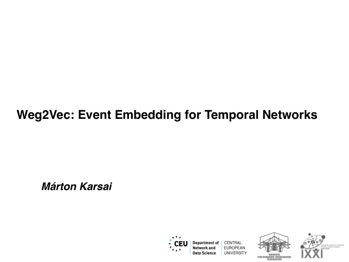 weg2vec event embedding for temporal networks