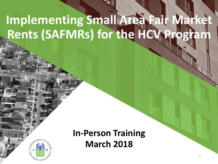 implementing small area fair market rents safmrs for the