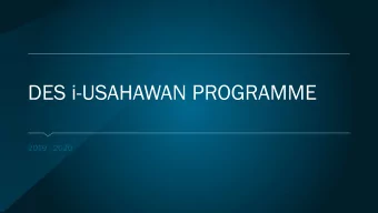 DES i-USAHAWAN PROGRAMME  2019 - 2020  DES i-USAHAWAN  PROGRAMME  Supply of Office Printer
