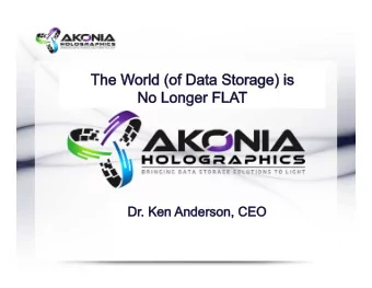 Company Introduction  Ken Anderson, Terry Loseke  Page 1  Holographic Data Storage  As fast as