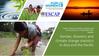 climate change statistics  in Asia and the Pacific  Progress in Asia-  Pacific to date  Regional