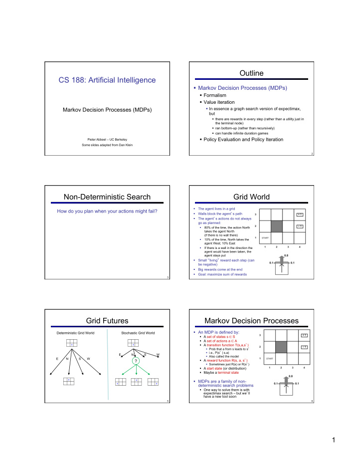 outline cs 188 artificial intelligence