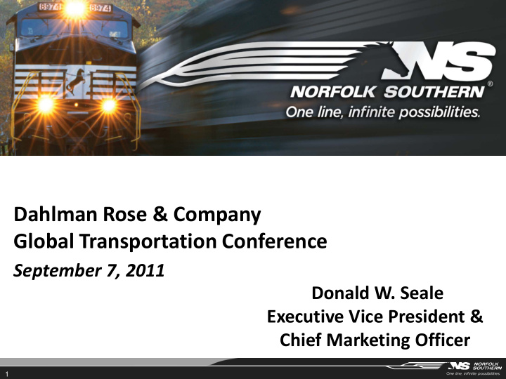 dahlman rose company global transportation conference