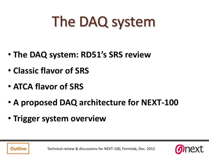 the daq system