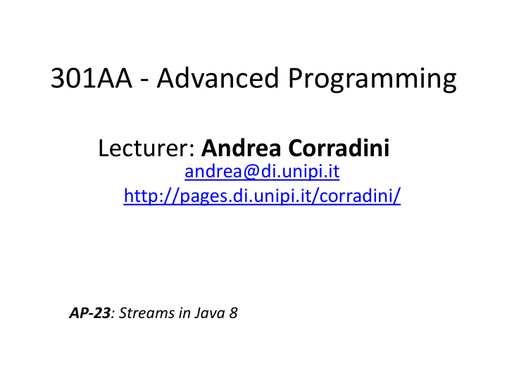 301aa advanced programming