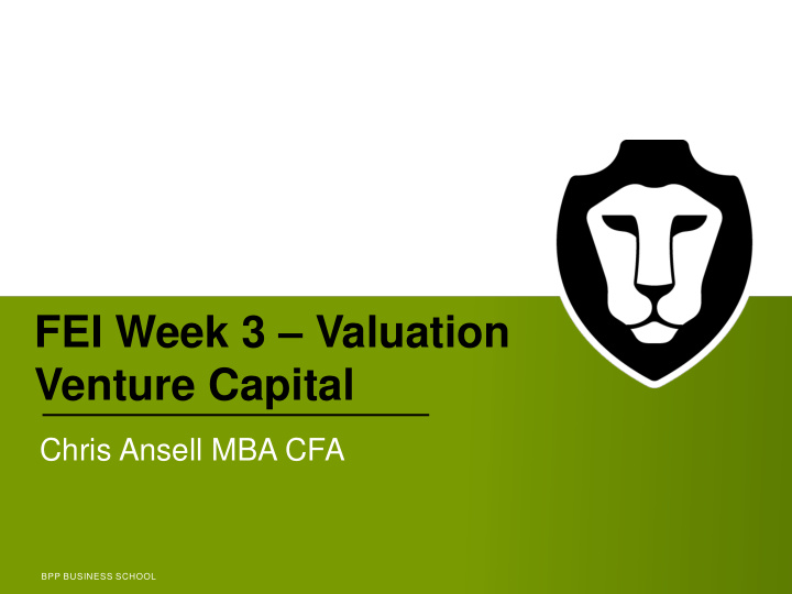 fei week 3 valuation venture capital