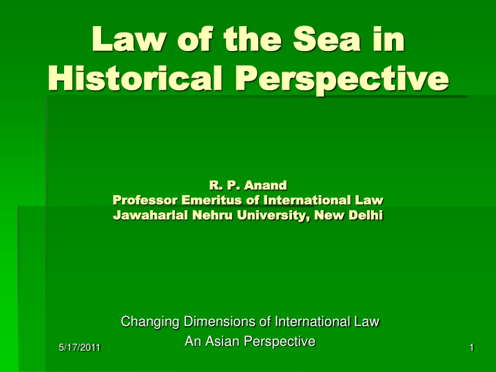 law law of the of the sea i sea in n