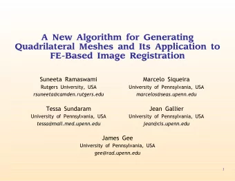 A New Algorithm for Generating  Quadrilateral Meshes and Its Application to  FE-Based Image