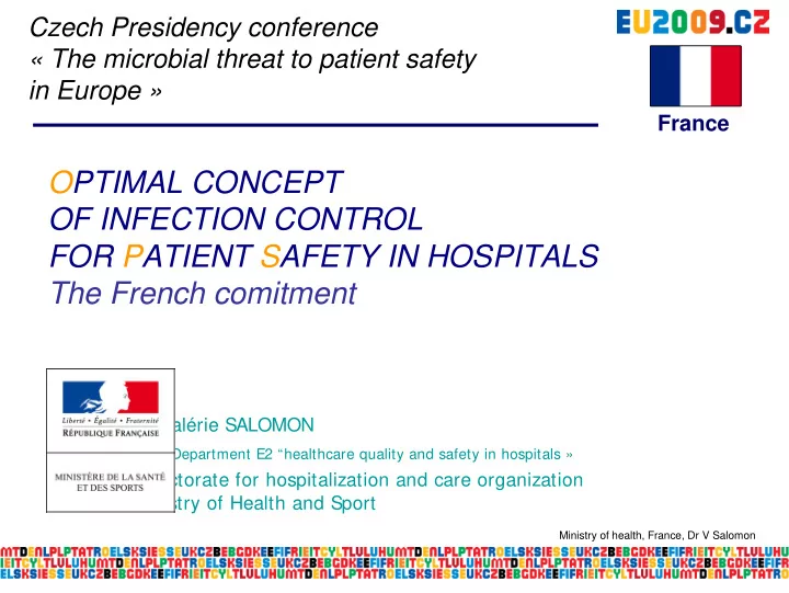 optimal concept of infection control for patient safety