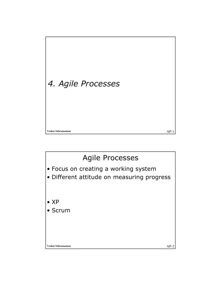 4 agile processes