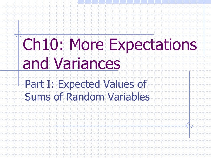 ch10 more expectations and variances