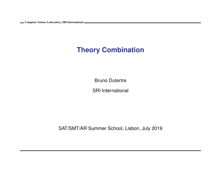 theory combination