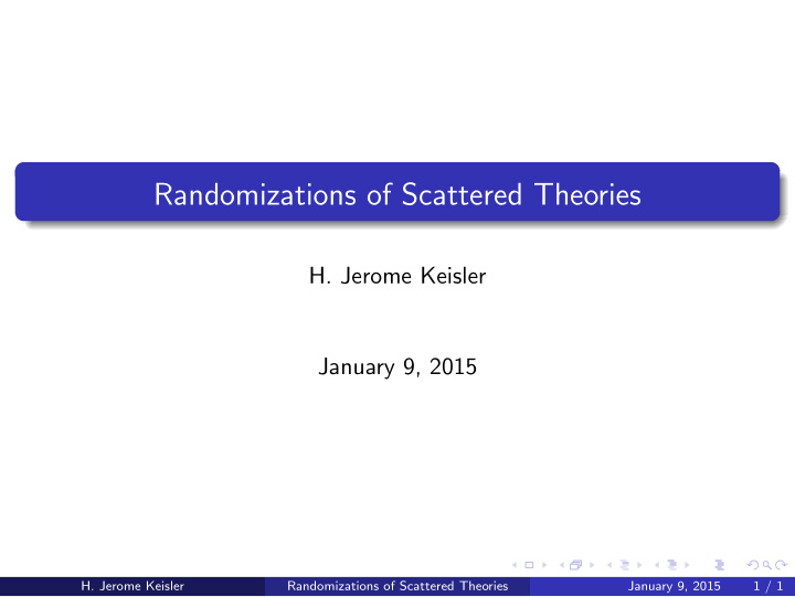 randomizations of scattered theories