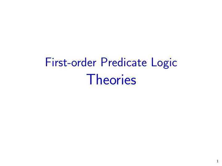 theories
