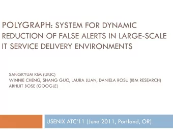 Background  Large-scale IT service delivery systems  No longer confined to racks within a