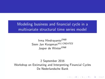 Modeling business and financial cycle in a  multivariate structural time series model Irma