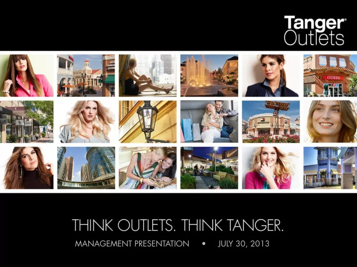 management presentation july 30 2013 disclaimer
