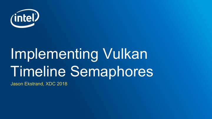 implementing vulkan timeline semaphores