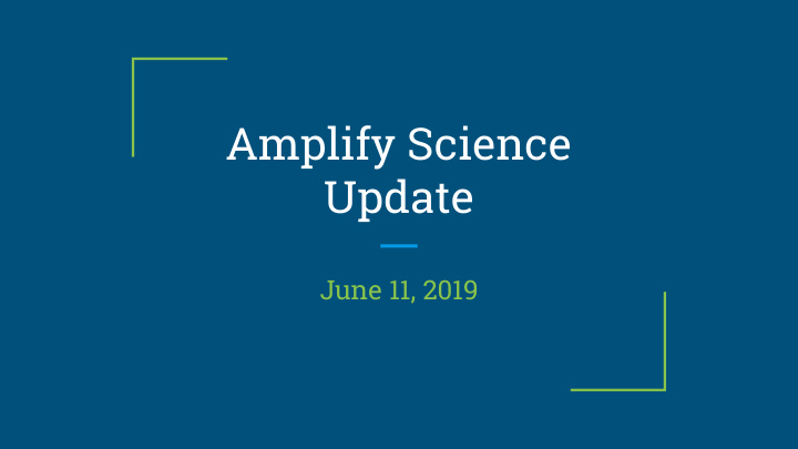 amplify science update