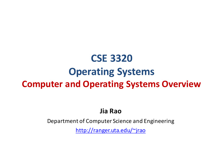 cse 3320 operating systems